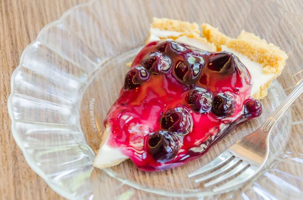 Blaubeerkäsekuchen — Stockfoto