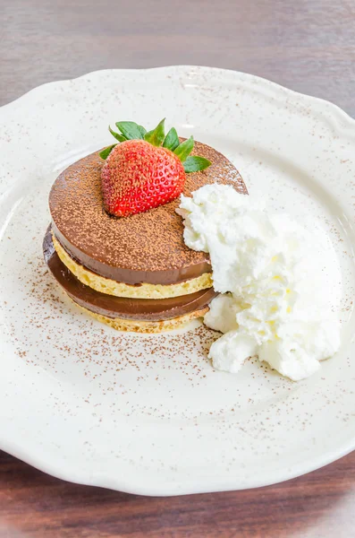 Chokladpudding pannkaka — Stockfoto