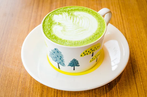 Chá verde latte — Fotografia de Stock