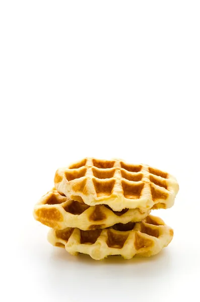 Beyaz arkaplanda izole edilmiş waffle — Stok fotoğraf