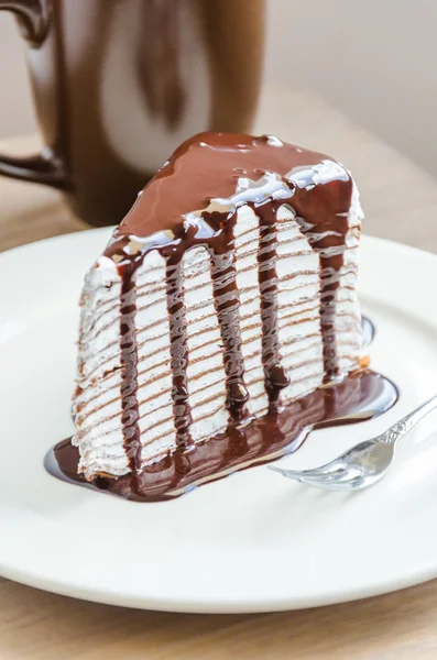 Chocolade mousse taart — Stockfoto