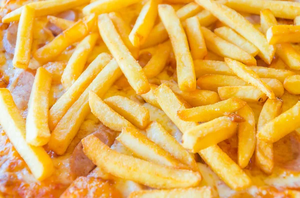 French fries Pizza — Stock Photo, Image