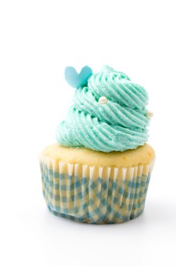 vanilyalı kek izole beyaz arka plan