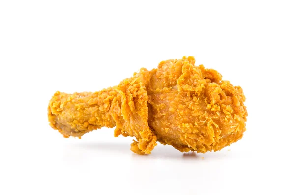 Stekt kyckling isolerad vit bakgrund — Stockfoto