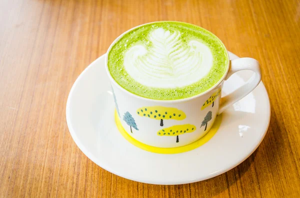 Chá verde latte — Fotografia de Stock