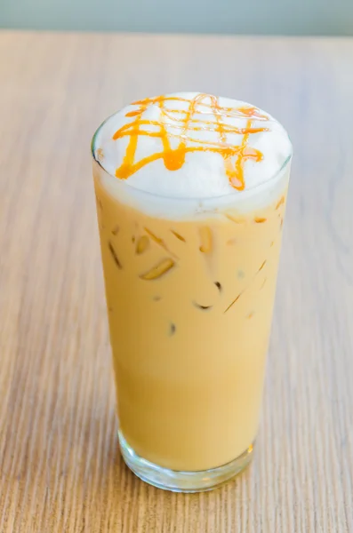 Iced caramel coffee — Stock Photo, Image