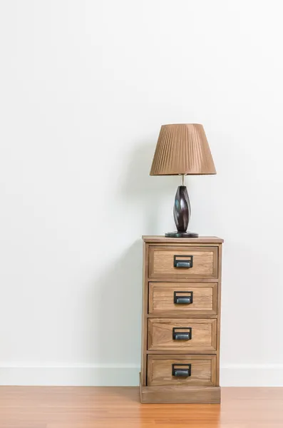 Lamp on bedside table — Stock Photo, Image