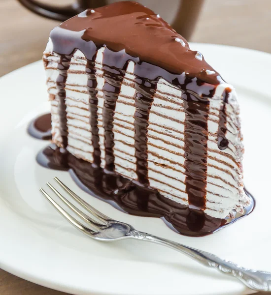 Torta crespata al cioccolato — Foto Stock