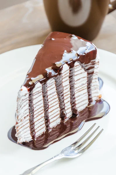 Csokis palacsinta torta — Stock Fotó