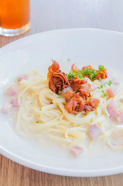 Espaguete carbonara — Fotografia de Stock