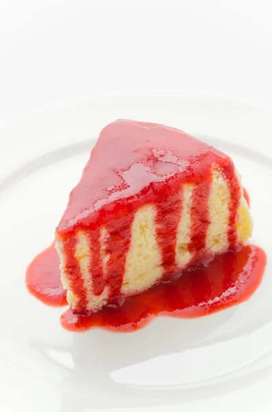 Torta di formaggio alla fragola — Foto Stock