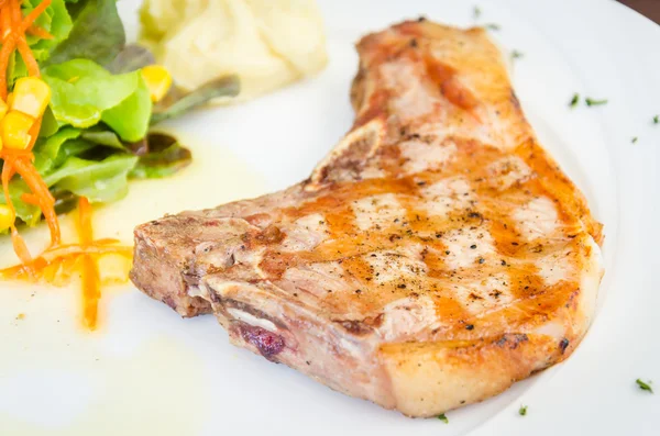 Vepřové kotlety steak — Stock fotografie