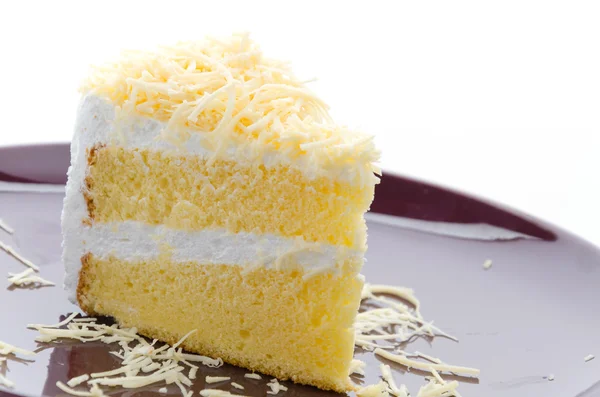 Cheesecake isolé fond blanc — Photo