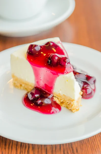 Blaubeerkäsekuchen — Stockfoto