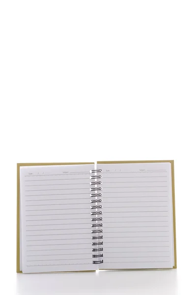 Notebook isolated on white — Stock Photo, Image