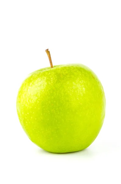 Grönt äpple isolerad vit bakgrund — Stockfoto