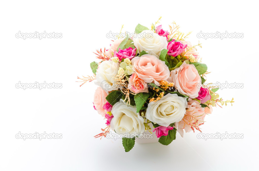 Bouquet flowers isolated on white