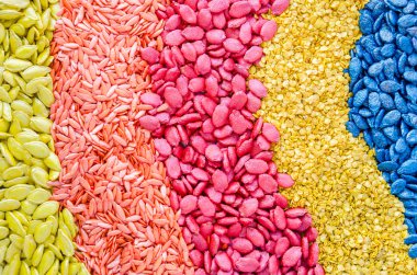 renkli tohumlar doku arka planı olarak kullanma