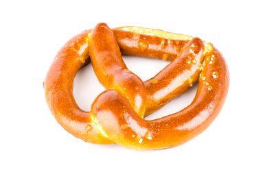 izole simit beyaz arka plan