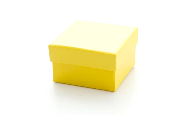 Caja de regalo amarillo — Foto de Stock