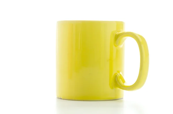 Caneca de cor isolada no branco — Fotografia de Stock