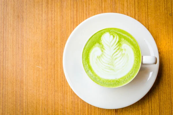 Chá verde latte — Fotografia de Stock