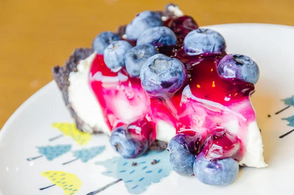 Gâteau au fromage aux myrtilles — Photo