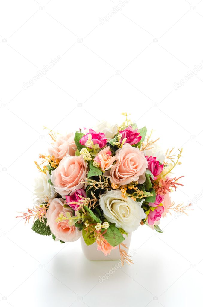 Bouquet flowers isolated on white