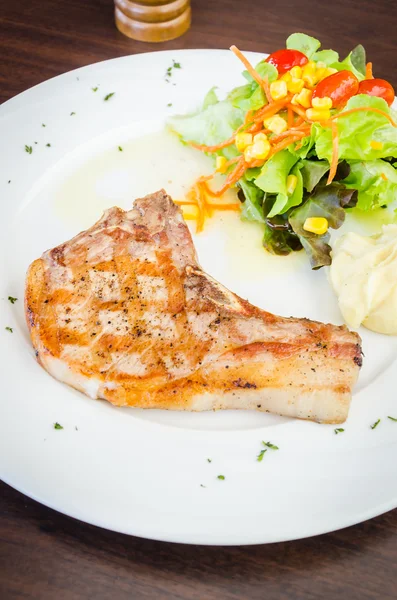 Vepřové kotlety steak — Stock fotografie