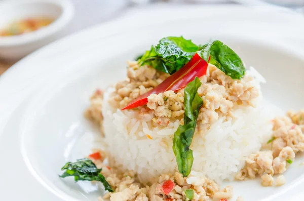 Ayam goreng dan nasi — Stok Foto