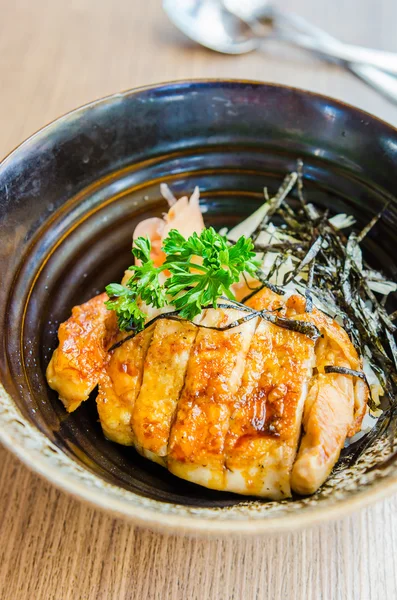 Teriyaki csirke, rizs — Stock Fotó