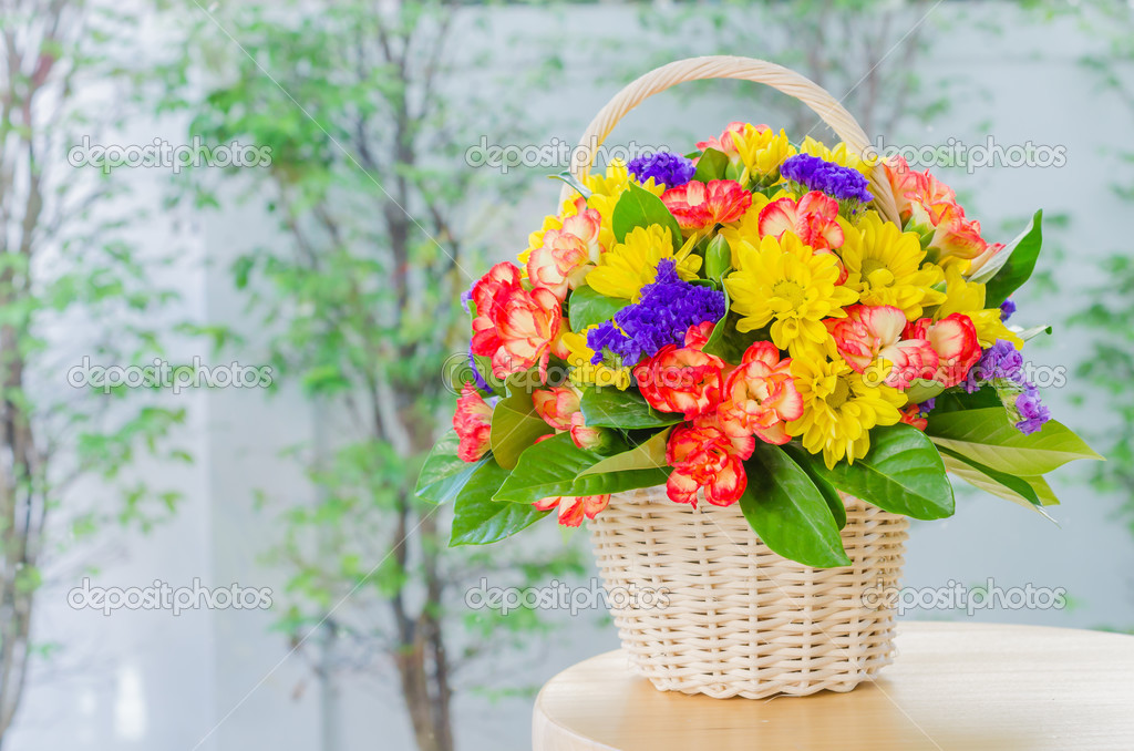 Flower basket Stock Photo by ©mrsiraphol 47521481