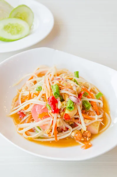 Salada de mamão verde — Fotografia de Stock