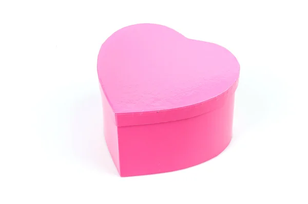 Rosa hjärta låda — Stockfoto
