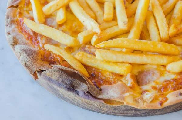 Papas fritas Pizza — Foto de Stock