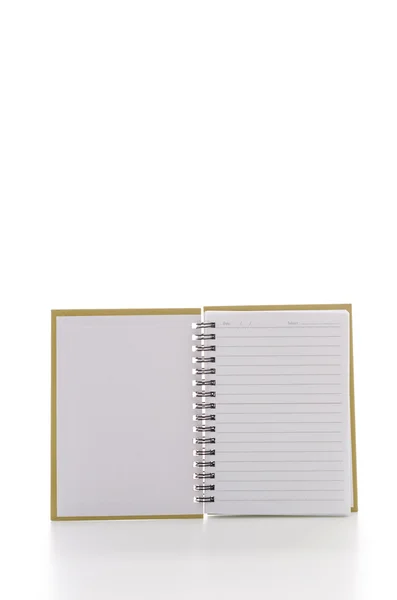 Notatnik izolowany na białym — Zdjęcie stockowe
