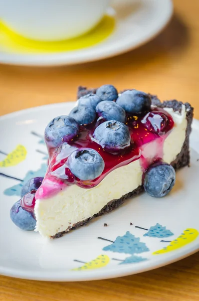 Tarta de queso con arándanos — Foto de Stock