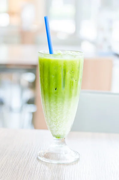 Latte mrożona Zielona herbata — Zdjęcie stockowe