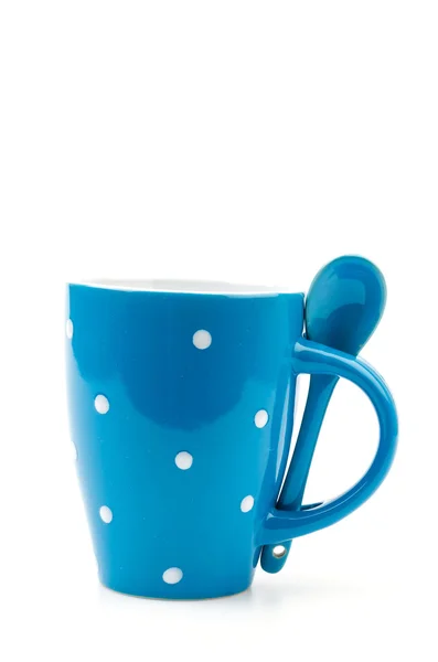 Taza de la taza de polka aislado fondo blanco —  Fotos de Stock