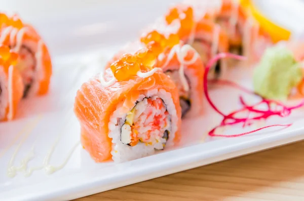 Lax rulla sushi — Stockfoto