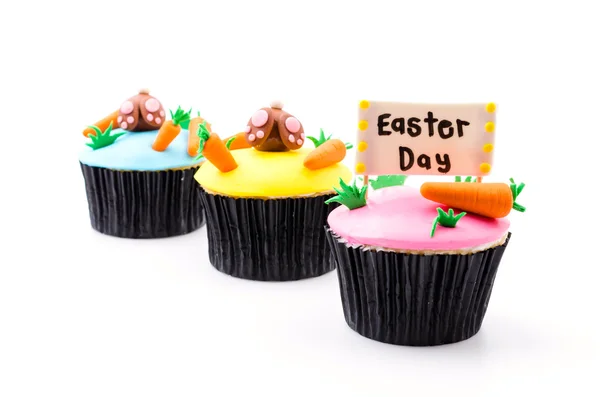 Pasqua cupcakes isolato sfondo bianco — Foto Stock