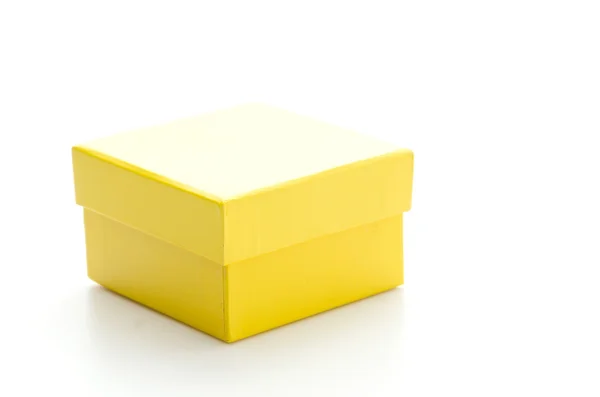 Yellow gift box — Stock Photo, Image