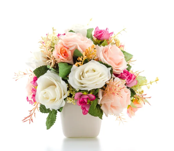 Bouquet flowers isolated on white Stock Picture