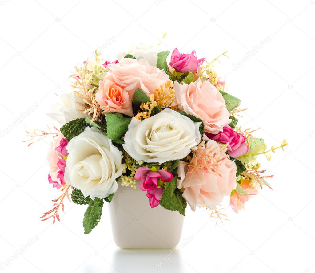 Bouquet flowers isolated on white