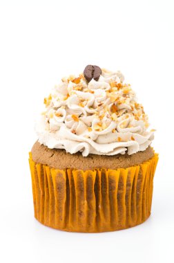 kahve kek izole beyaz arka plan