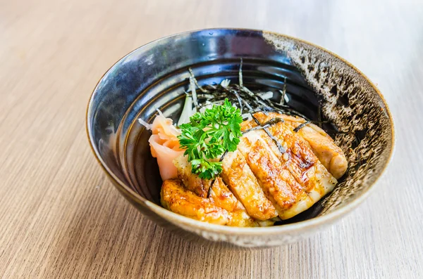 Teriyaki chicken on rice — Stock Photo, Image