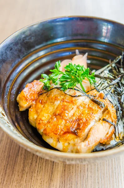 Pollo di Teriyaki su riso — Foto Stock
