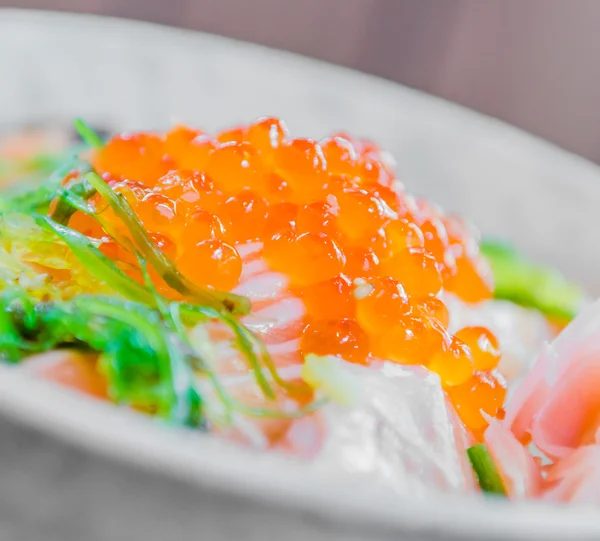 Insalata di salmone cibo giapponese — Foto Stock