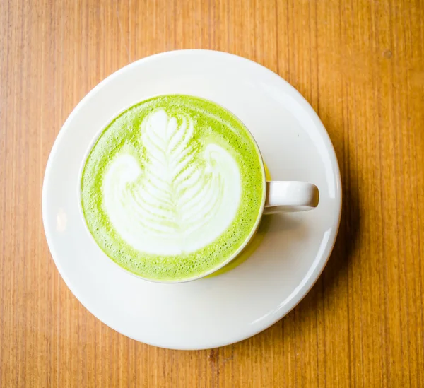 Chá verde latte — Fotografia de Stock