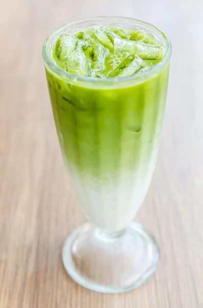 Chá verde latte — Fotografia de Stock